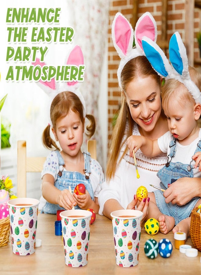 ماكس تشيك عبوة ماكس تشيك من 100 كوب ورقي للاستخدام مرة واحدة، سعة 9 أونصات، مزينة ببيض ملون، مناسبة للماء والعصير والمشروبات الساخنة والباردة، مثالية لحفلات شاي الربيع السعيدة. - Image 3